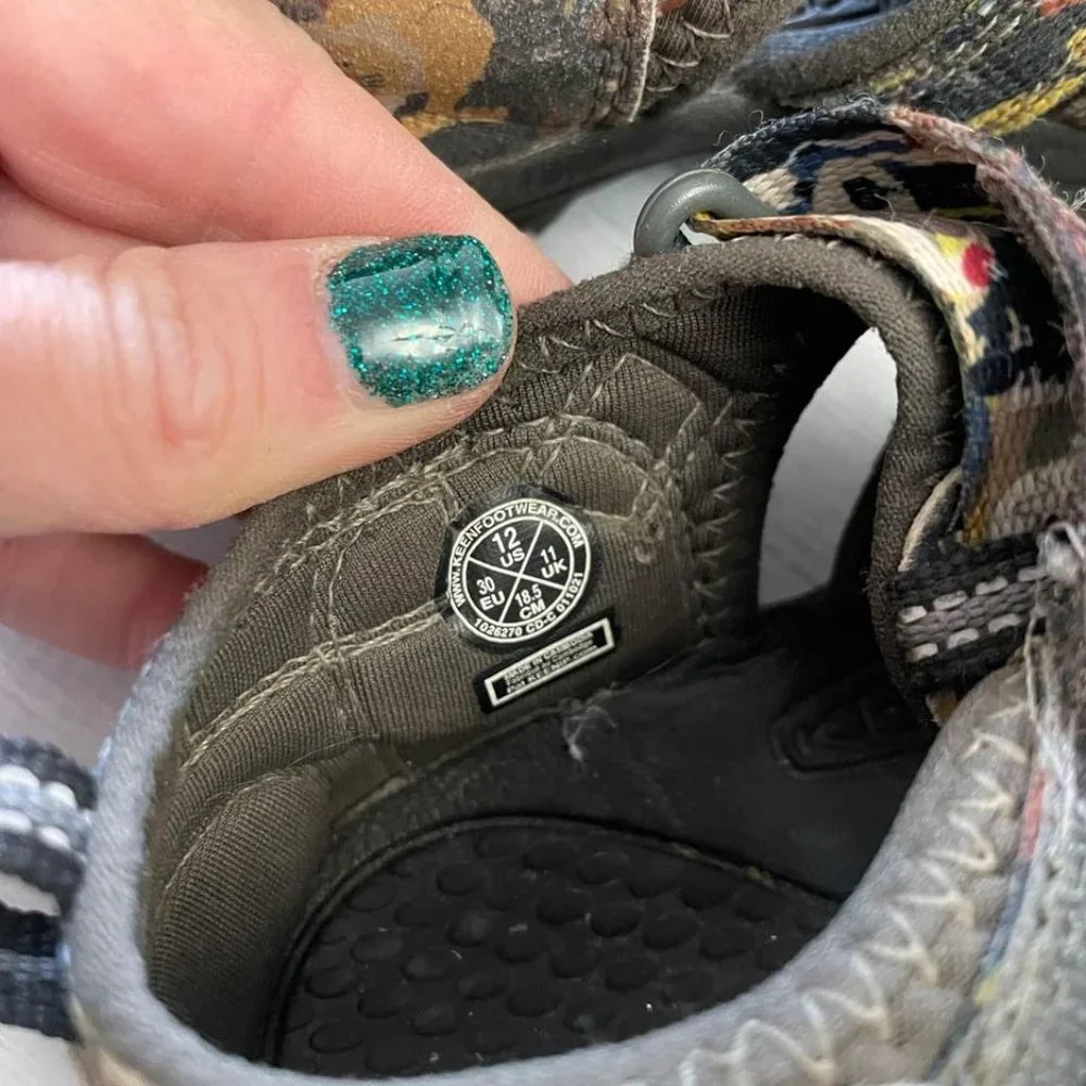 Kids Camo Keen Sandals‎ Size 12